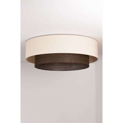 Brilagi - LED-kattovalaisin BOHO STYLE 3xE27/15W/230V, halkaisija 80 cm, kermanvärinen/ruskea