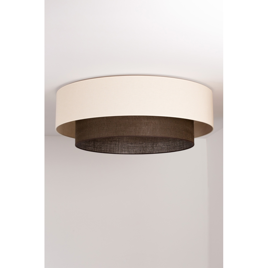 Brilagi - LED-kattovalaisin BOHO STYLE 3xE27/15W/230V, halkaisija 80 cm, kermanvärinen/ruskea