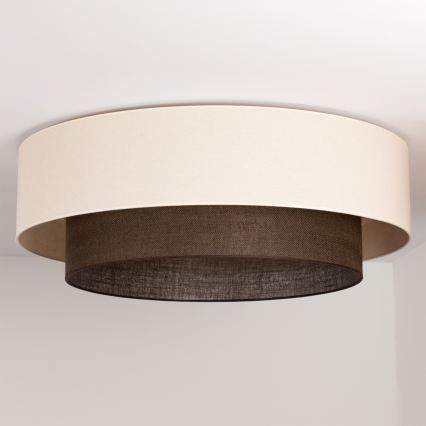 Brilagi - LED-kattovalaisin BOHO STYLE 3xE27/15W/230V, halkaisija 80 cm, kermanvärinen/ruskea