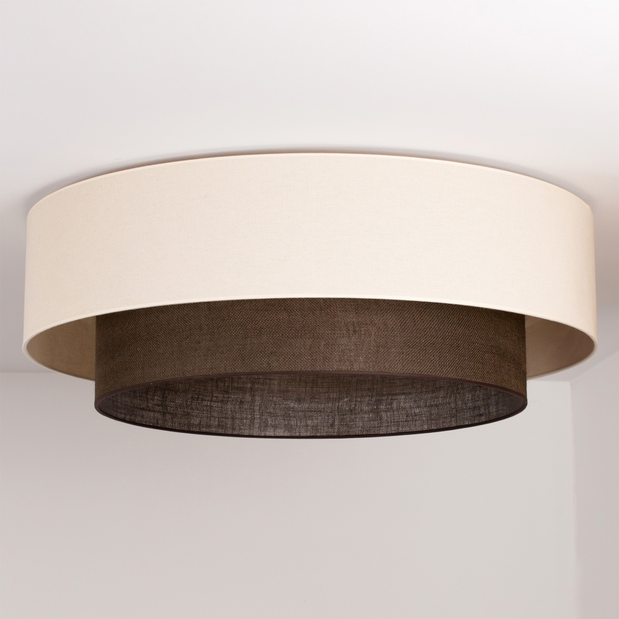 Brilagi - LED-kattovalaisin BOHO STYLE 3xE27/15W/230V, halkaisija 80 cm, kermanvärinen/ruskea