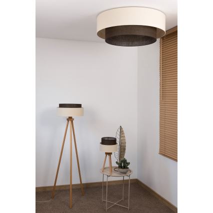 Brilagi - LED-kattovalaisin BOHO STYLE 3xE27/15W/230V, halkaisija 80 cm, kermanvärinen/ruskea