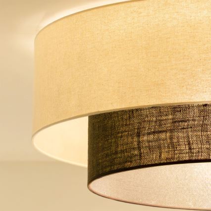 Brilagi - LED-kattovalaisin BOHO STYLE 3xE27/15W/230V, halkaisija 80 cm, kermanvärinen/ruskea