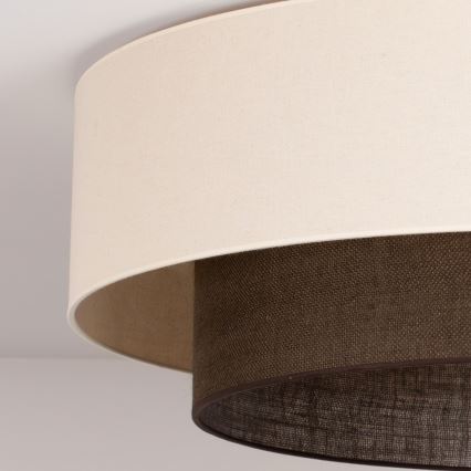 Brilagi - LED-kattovalaisin BOHO STYLE 3xE27/15W/230V, halkaisija 80 cm, kermanvärinen/ruskea