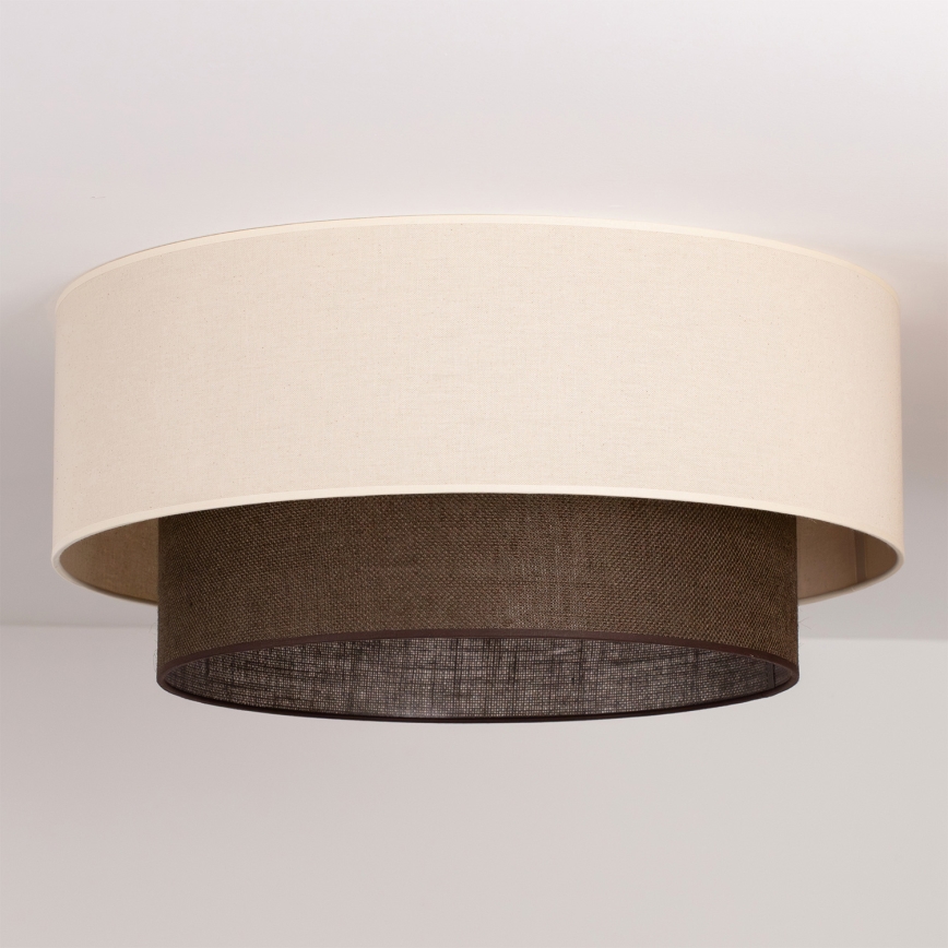 Brilagi - LED-kattovalaisin BOHO-tyyli 3xE27/15W/230V halkaisija 60 cm kerma/ruskea