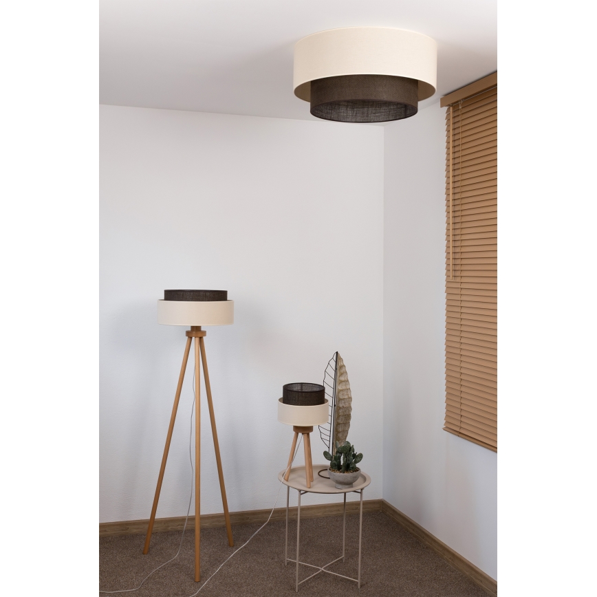 Brilagi - LED-kattovalaisin BOHO-tyyli 3xE27/15W/230V halkaisija 60 cm kerma/ruskea