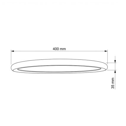Brilagi - LED-kattovalaisin CARLOS LED/24W/230V halkaisija 40 cm valkoinen