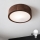 Brilagi - LED-kattovalaisin CARVALHO 1xE27/15W/230V tammi/pähkinä, halkaisija 27 cm