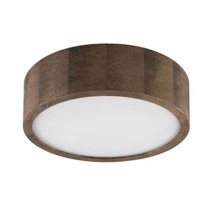 Brilagi - LED-kattovalaisin CARVALHO 1xE27/15W/230V tammi/pähkinä, halkaisija 27 cm