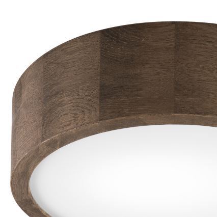 Brilagi - LED-kattovalaisin CARVALHO 1xE27/15W/230V tammi/pähkinä, halkaisija 27 cm
