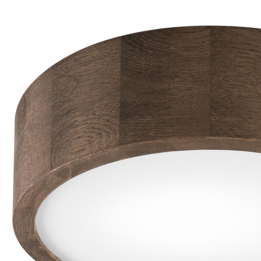 Brilagi - LED-kattovalaisin CARVALHO 1xE27/15W/230V tammi/pähkinä, halkaisija 27 cm