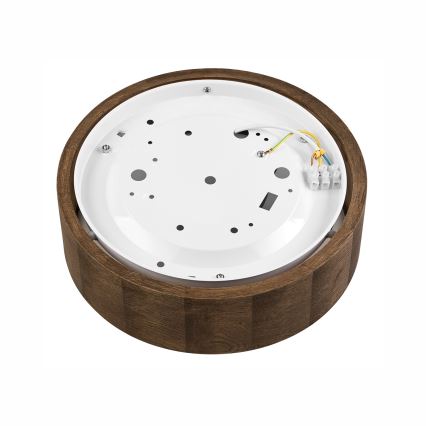 Brilagi - LED-kattovalaisin CARVALHO 1xE27/15W/230V tammi/pähkinä, halkaisija 27 cm