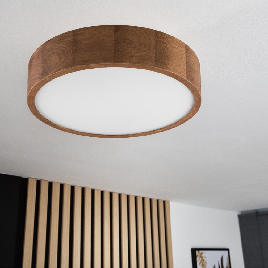Brilagi - LED-kattovalaisin CARVALHO 2xE27/15W/230V tammi-kirsikka halkaisija 37 cm