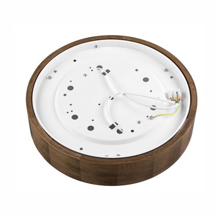 Brilagi - LED-kattovalaisin CARVALHO 2xE27/15W/230V tammi/pähkinä halkaisija 37 cm