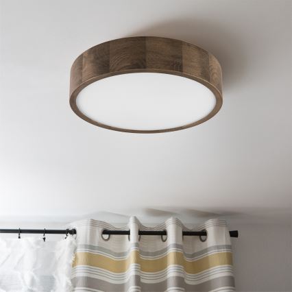 Brilagi - LED Kattovalaisin CARVALHO 2xE27/60W/230V tammi-pähkinä Ø 37 cm