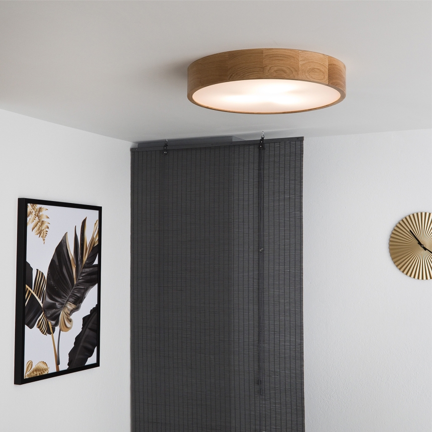 Brilagi - LED-kattovalaisin CARVALHO 3xE27/15W/230V, tammi, halkaisija 47,5 cm