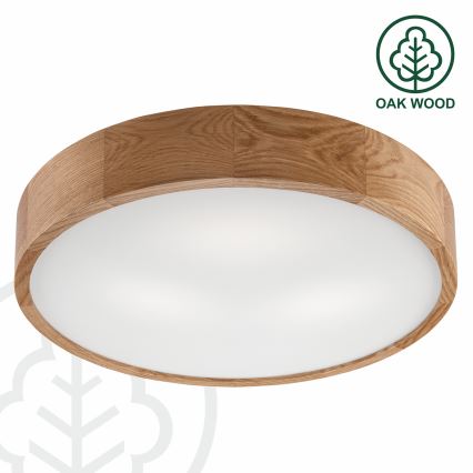 Brilagi - LED-kattovalaisin CARVALHO 3xE27/15W/230V, tammi, halkaisija 47,5 cm