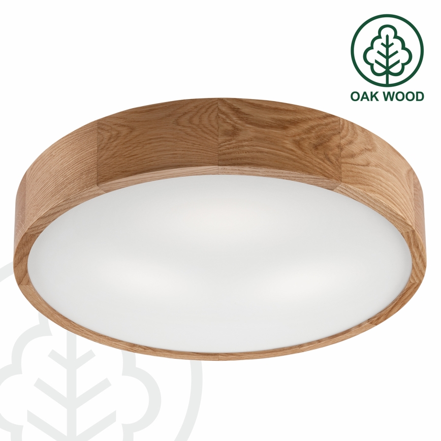 Brilagi - LED-kattovalaisin CARVALHO 3xE27/15W/230V, tammi, halkaisija 47,5 cm