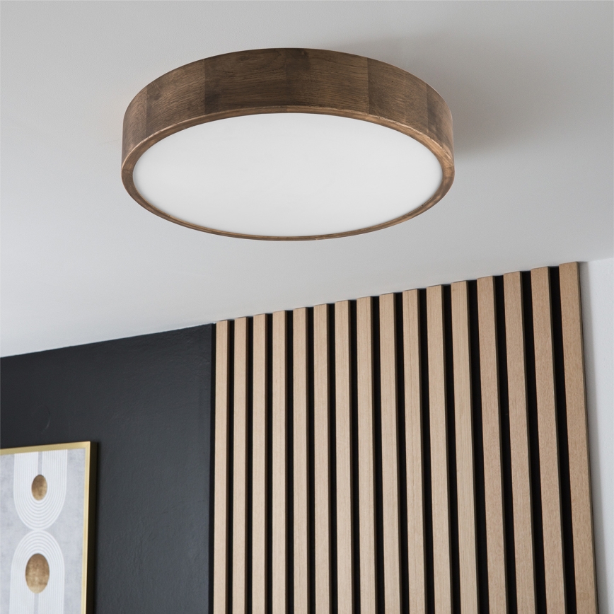 Brilagi - LED Kattovalaisin CARVALHO 3xE27/60W/230V tammi-pähkinä Ø 47 cm