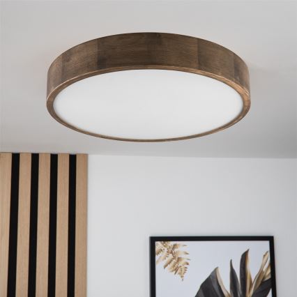 Brilagi - LED Kattovalaisin CARVALHO 3xE27/60W/230V tammi-pähkinä Ø 47 cm