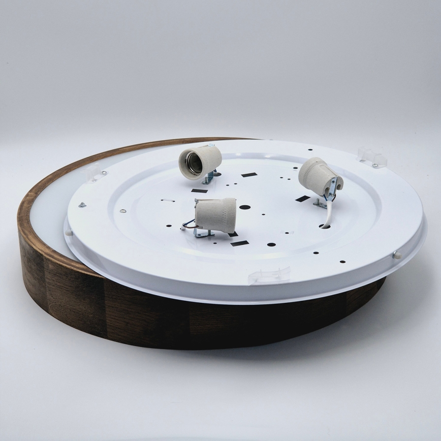 Brilagi - LED Kattovalaisin CARVALHO 3xE27/60W/230V tammi-pähkinä Ø 47 cm