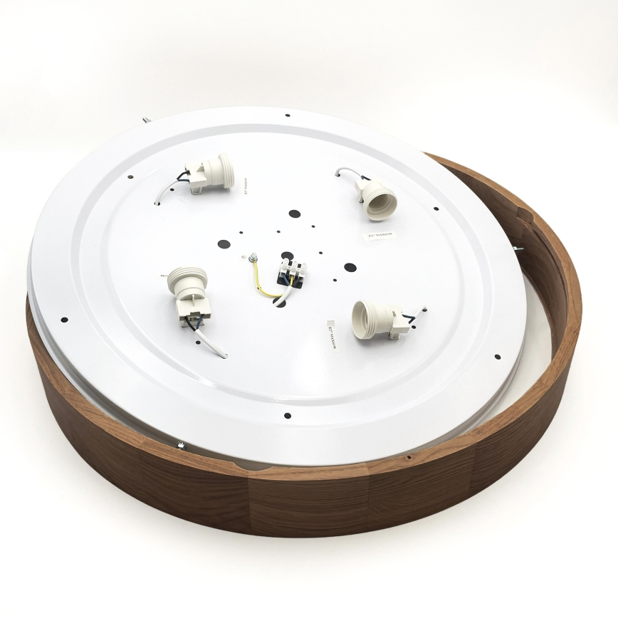 Brilagi - LED-kattovalaisin CARVALHO, 4 x E27/60W/230V, tammi-kirsikka, Ø 57,5 cm