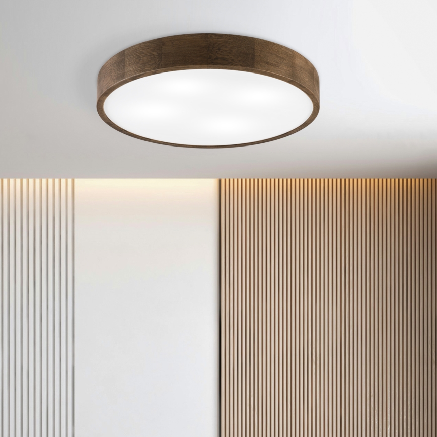 Brilagi - LED-kattovalaisin CARVALHO 4xE27/60W/230V tammi/pähkinä halkaisija 57,5 cm