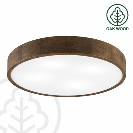 Brilagi - LED-kattovalaisin CARVALHO 4xE27/60W/230V tammi/pähkinä halkaisija 57,5 cm