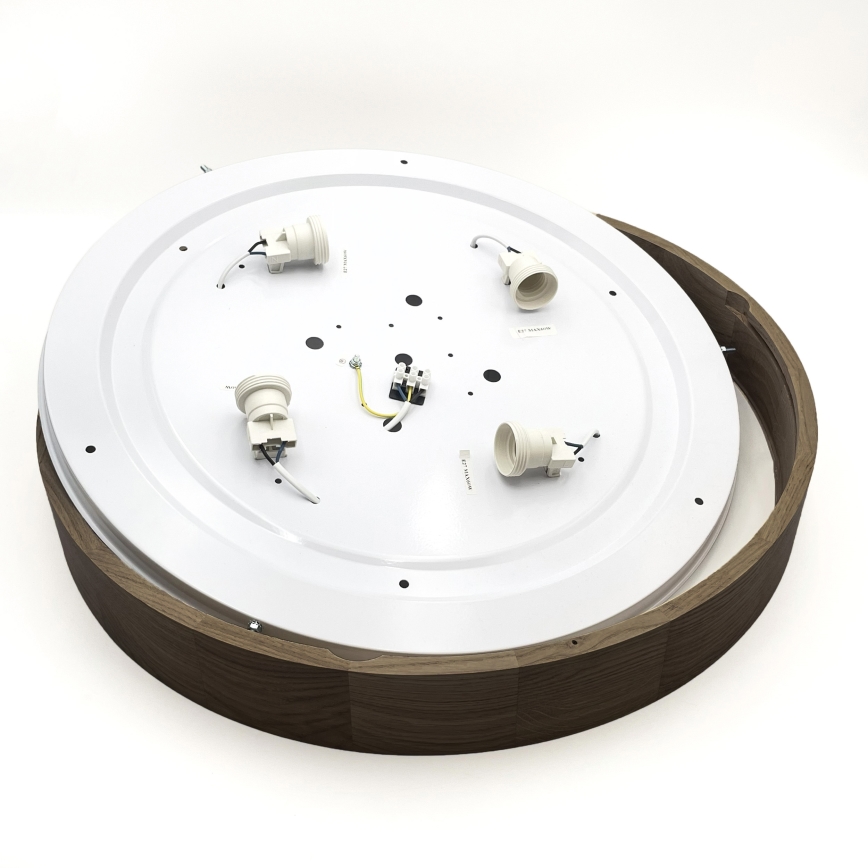 Brilagi - LED-kattovalaisin CARVALHO 4xE27/60W/230V tammi/pähkinä halkaisija 57,5 cm