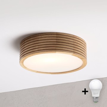 Brilagi - LED-kattovalaisin CARVALHO MODERN 1xE27/60W/230V halkaisija 27,5 cm tammi