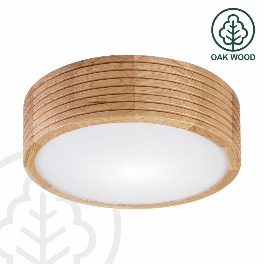 Brilagi - LED-kattovalaisin CARVALHO MODERN 1xE27/60W/230V halkaisija 27,5 cm tammi