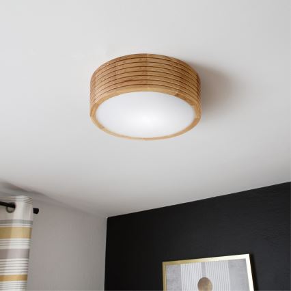 Brilagi - LED-kattovalaisin CARVALHO MODERN 1xE27/60W/230V halkaisija 27,5 cm tammi
