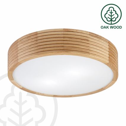 Brilagi - LED-kattovalaisin CARVALHO MODERN 2xE27/60W/230V, Ø 37,5 cm, tammi