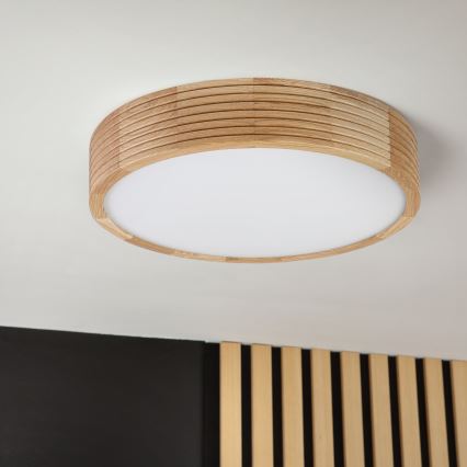 Brilagi - LED-kattovalaisin CARVALHO MODERN 2xE27/60W/230V, Ø 37,5 cm, tammi