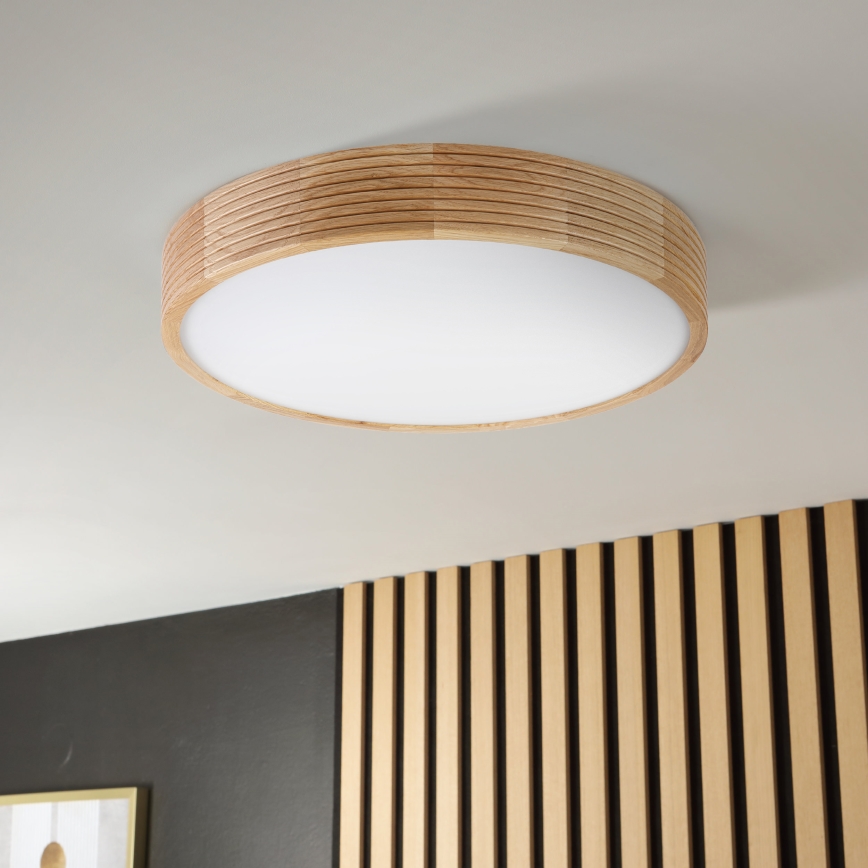 Brilagi - LED-kattovalaisin CARVALHO MODERN 3xE27/60W/230V halkaisija 47,5 cm tammi