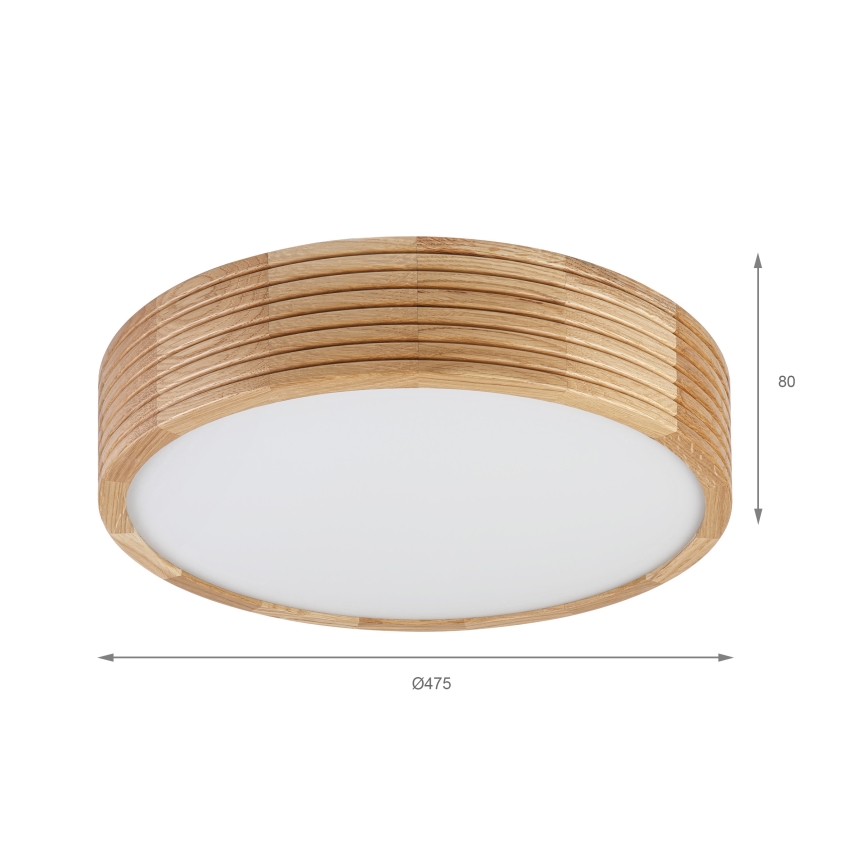 Brilagi - LED-kattovalaisin CARVALHO MODERN 3xE27/60W/230V halkaisija 47,5 cm tammi
