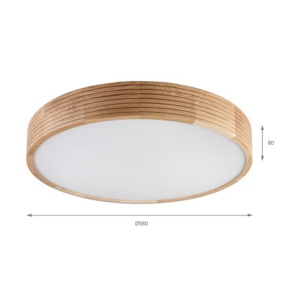 Brilagi - LED-kattovalaisin CARVALHO MODERN 4xE27/60W/230V tammi Ø 57,5 cm