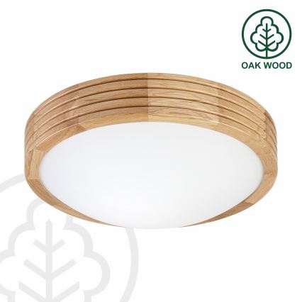 Brilagi - LED-kattovalaisin CARVALHO MODERN SLIM 1xE27/60W/230V halkaisija 27,5 cm tammi