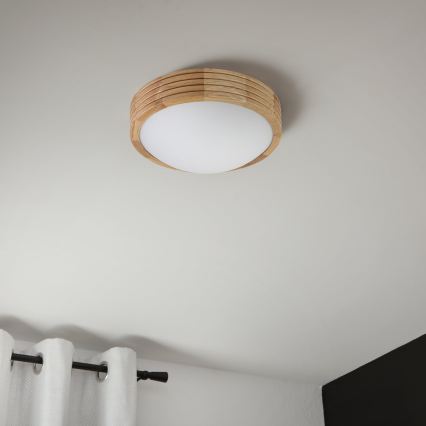 Brilagi - LED-kattovalaisin CARVALHO MODERN SLIM 1xE27/60W/230V halkaisija 27,5 cm tammi