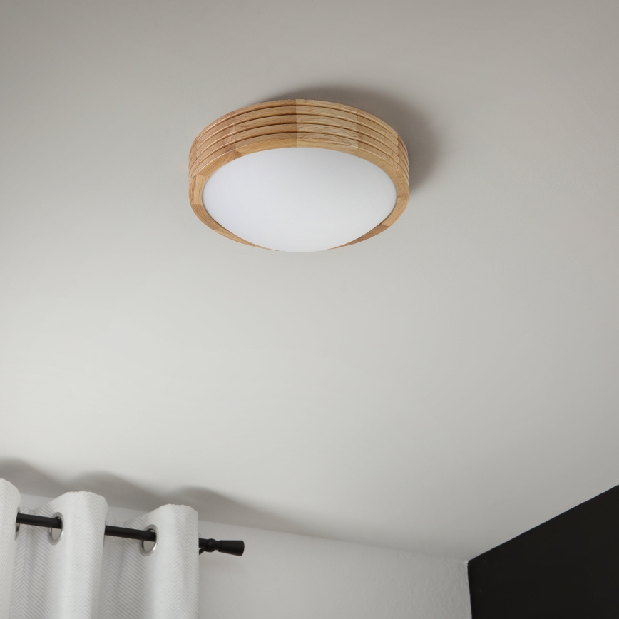 Brilagi - LED-kattovalaisin CARVALHO MODERN SLIM 1xE27/60W/230V halkaisija 27,5 cm tammi