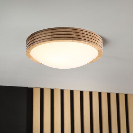 Brilagi - LED-kattovalaisin CARVALHO MODERN SLIM 1xE27/60W/230V halkaisija 27,5 cm tammi
