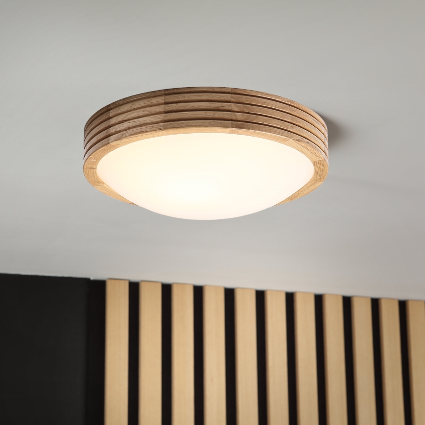 Brilagi - LED-kattovalaisin CARVALHO MODERN SLIM 1xE27/60W/230V halkaisija 27,5 cm tammi