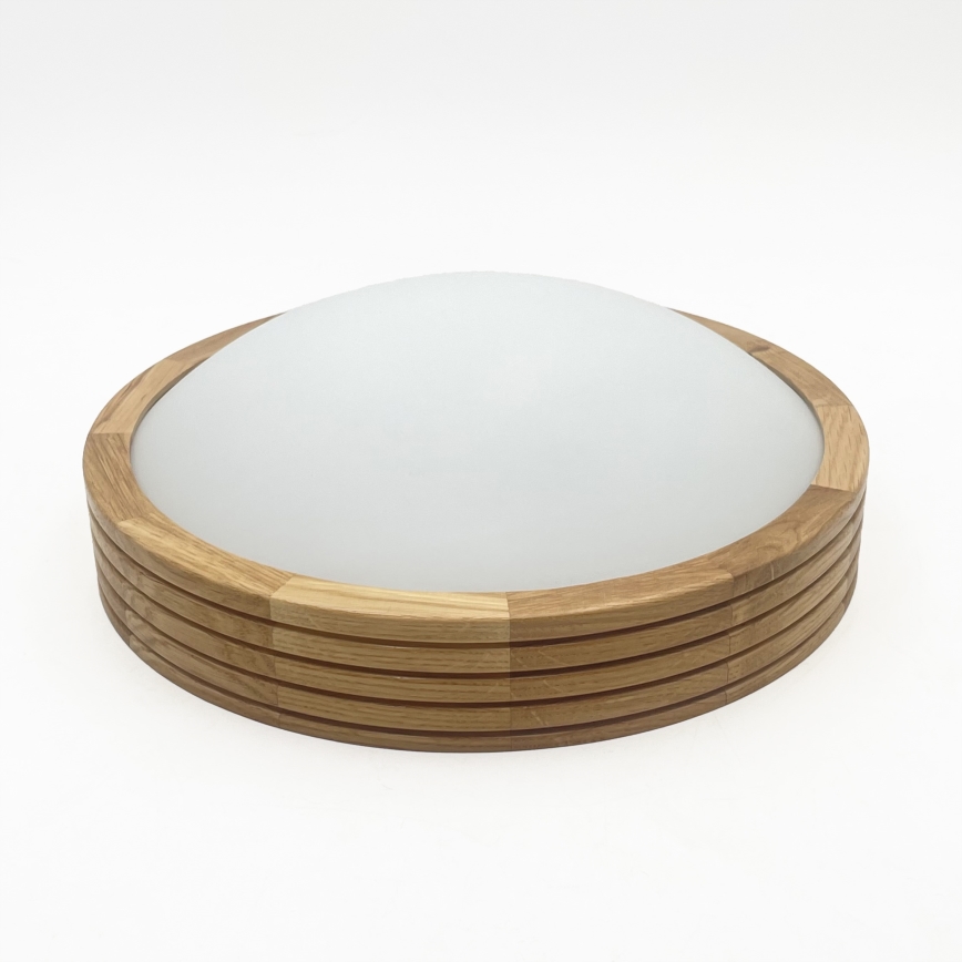 Brilagi - LED-kattovalaisin CARVALHO MODERN SLIM 1xE27/60W/230V halkaisija 27,5 cm tammi