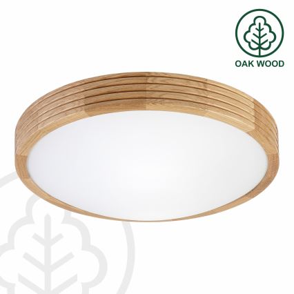 Brilagi - LED-kattovalaisin CARVALHO MODERN SLIM 2xE27/60W/230V halkaisija 37,5 cm tammi