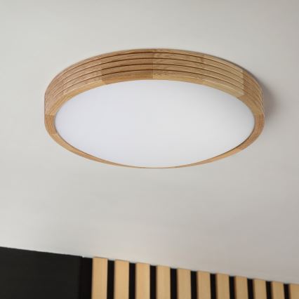 Brilagi - LED-kattovalaisin CARVALHO MODERN SLIM 2xE27/60W/230V halkaisija 37,5 cm tammi