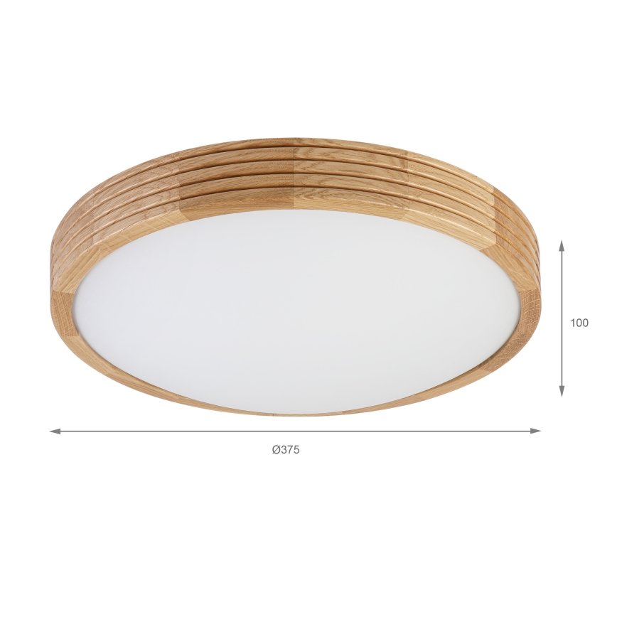 Brilagi - LED-kattovalaisin CARVALHO MODERN SLIM 2xE27/60W/230V halkaisija 37,5 cm tammi