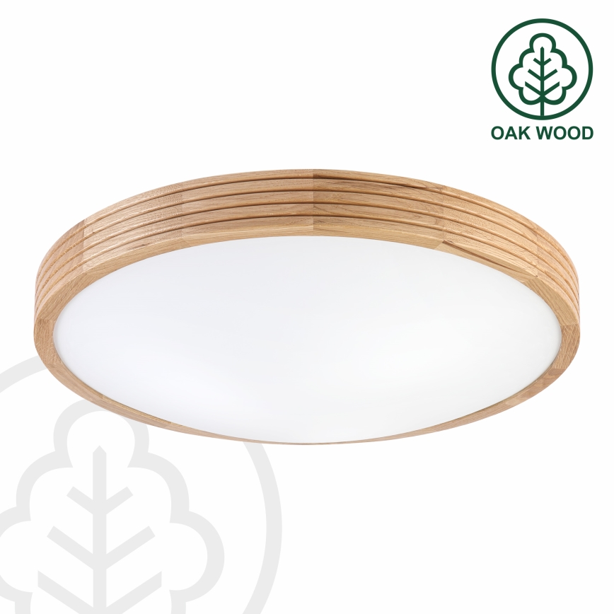 Brilagi - LED-kattovalaisin CARVALHO MODERN SLIM 3xE27/60W/230V Ø 47,5 cm tammi