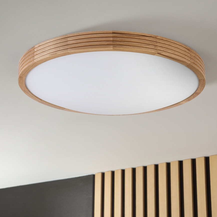 Brilagi - LED-kattovalaisin CARVALHO MODERN SLIM 3xE27/60W/230V Ø 47,5 cm tammi