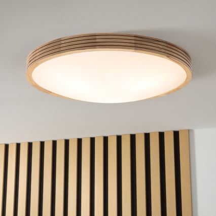 Brilagi - LED-kattovalaisin CARVALHO MODERN SLIM 3xE27/60W/230V Ø 47,5 cm tammi
