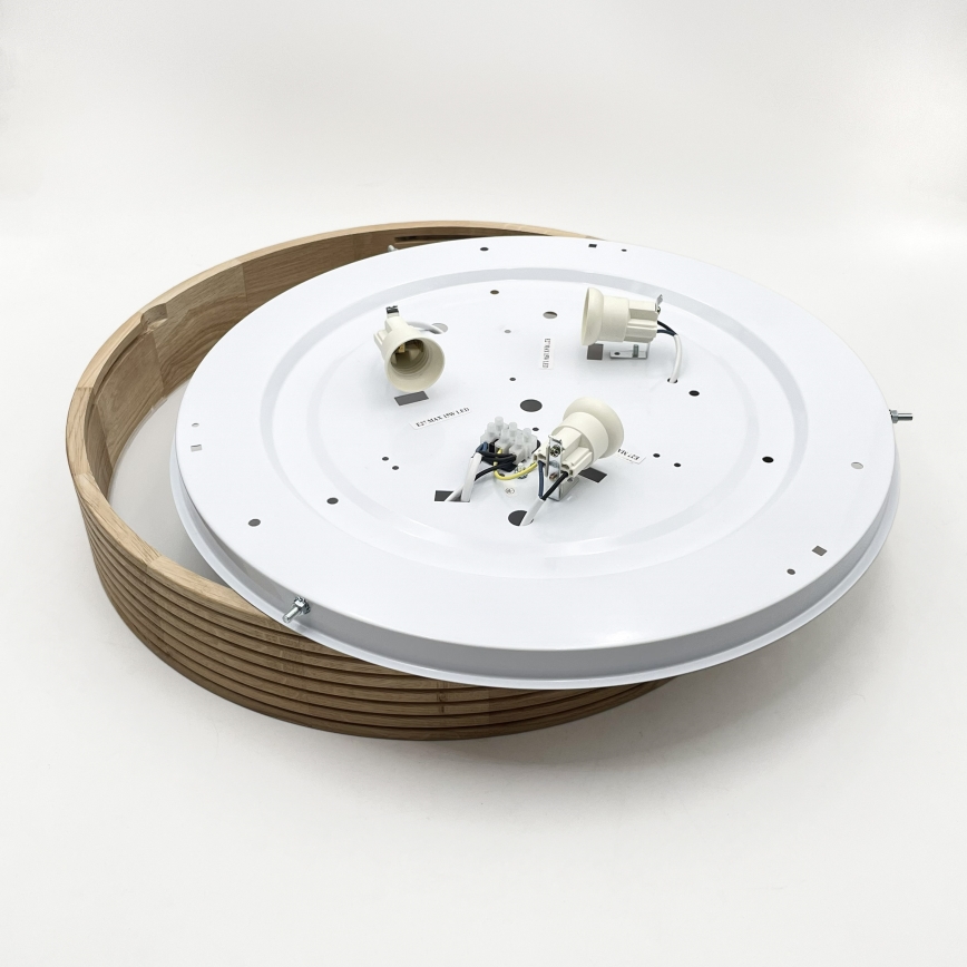 Brilagi - LED-kattovalaisin CARVALHO MODERN SLIM 3xE27/60W/230V Ø 47,5 cm tammi