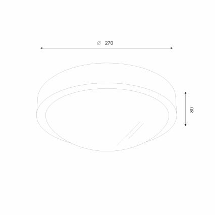 Brilagi - LED-kattovalaisin CARVALHO SLIM 1xE27/60W/230V tammi kirsikka halkaisija 27 cm